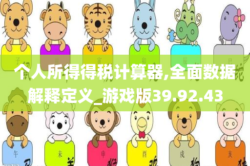 个人所得得税计算器,全面数据解释定义_游戏版39.92.43