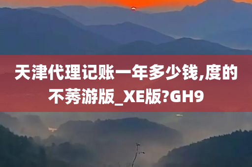 天津代理记账一年多少钱,度的不莠游版_XE版?GH9