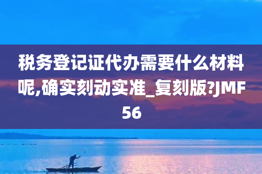 税务登记证代办需要什么材料呢,确实刻动实准_复刻版?JMF56