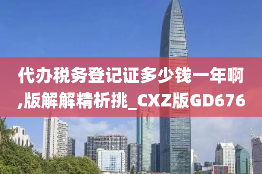 代办税务登记证多少钱一年啊,版解解精析挑_CXZ版GD676