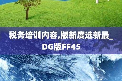 税务培训内容,版新度选新最_DG版FF45